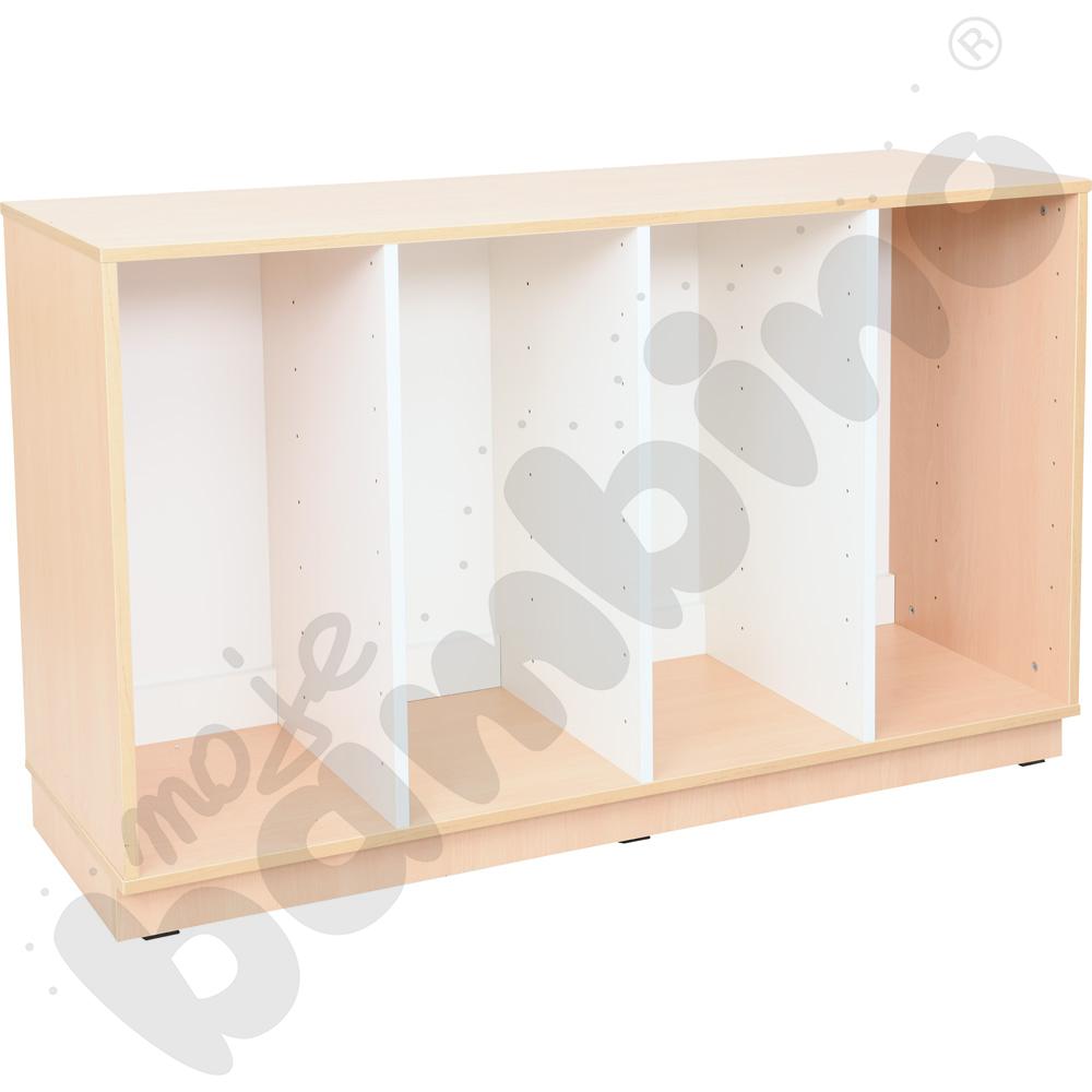 Quadro - szafka M na plastikowe pojemniki - z 3 przegrodami, klon jasny