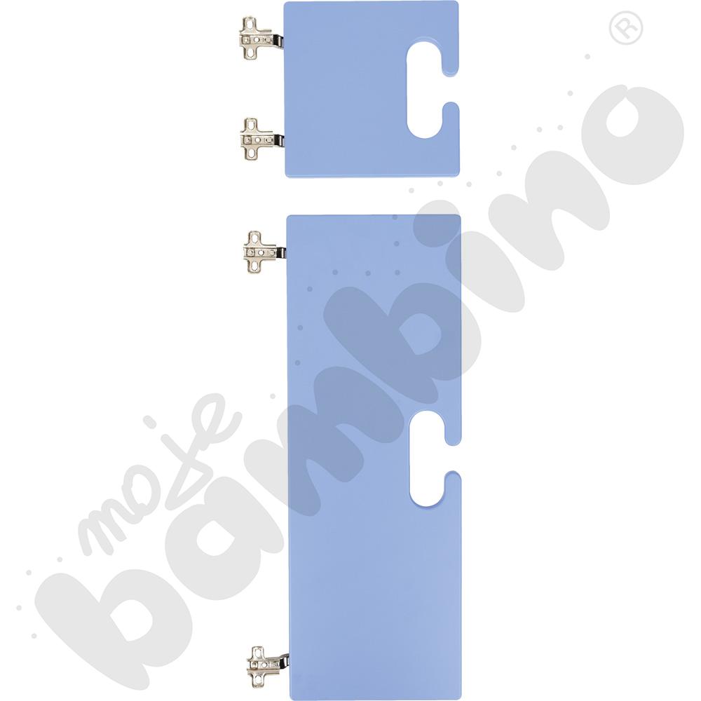 Drzwiczki duże i małe do szatni Kameleon, cichy domyk - niebieskie