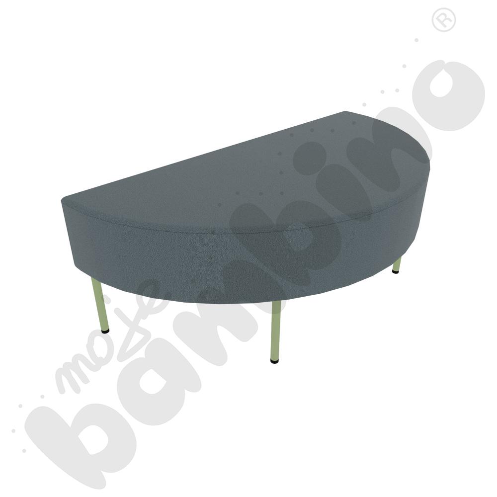 Pufa Versa zaokrąglona 120x60 cm z plastikowymi stopkami, stelaż oliwkowy, tkanina BD13