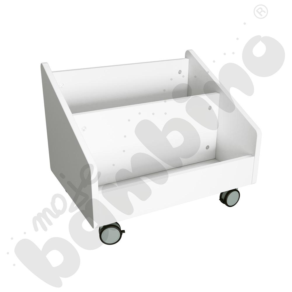 Quadro – pojemnik na kółkach duży, biały – biała skrzynia