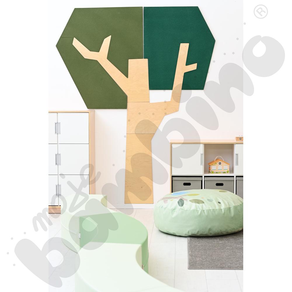 Panel ścienny - drzewo z kanciastą koroną