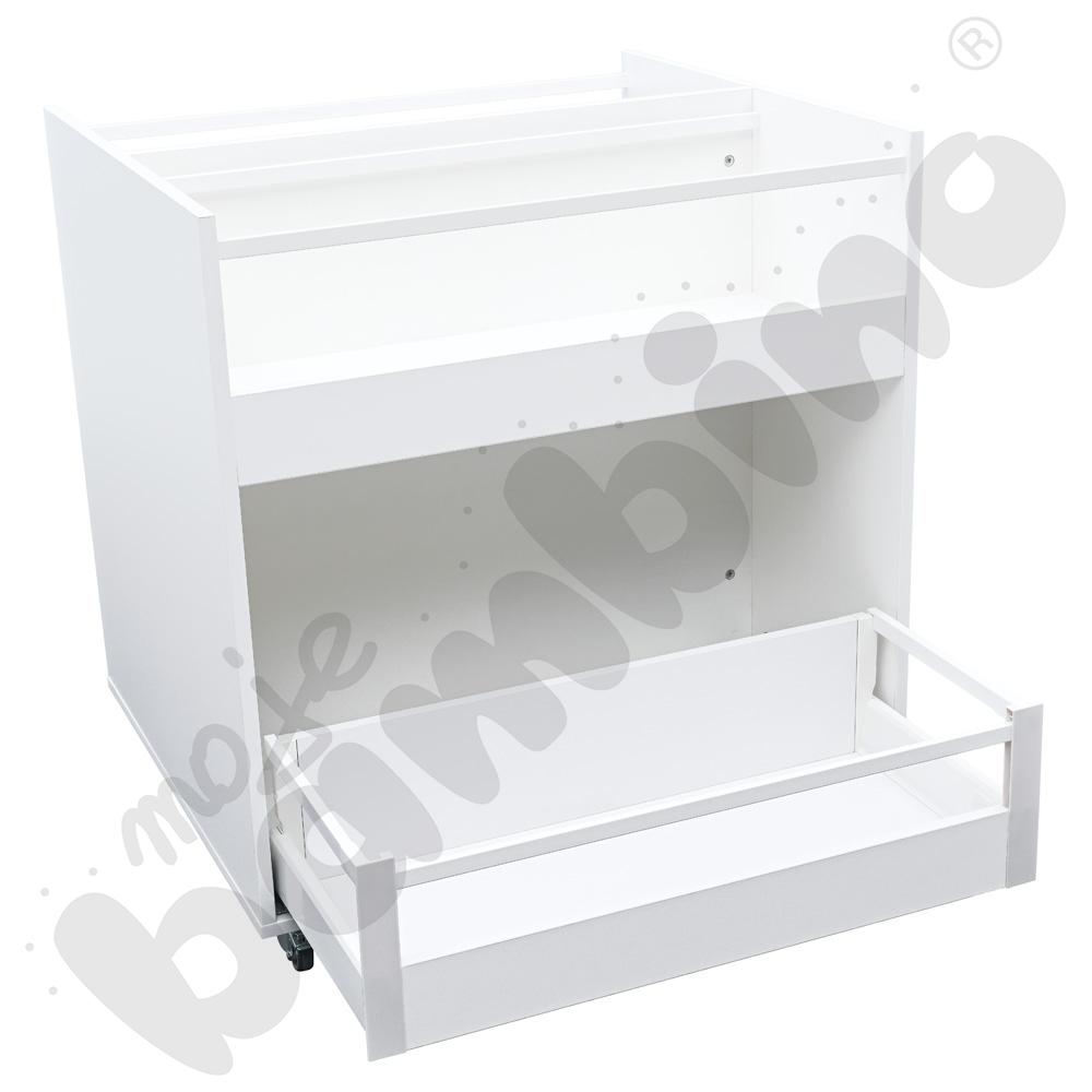 Biblioteczka Grande na kółkach - biała