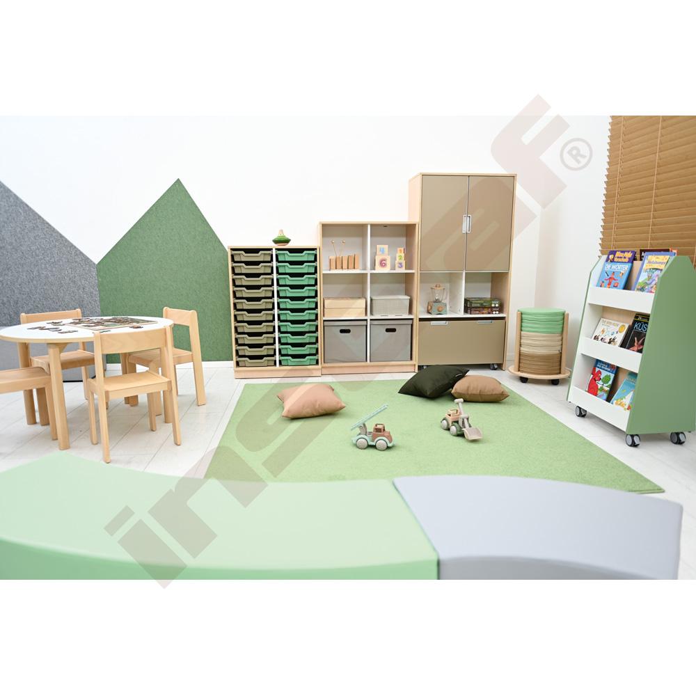 Quadro - multifunkční regál s 1 předělem, světlý javor