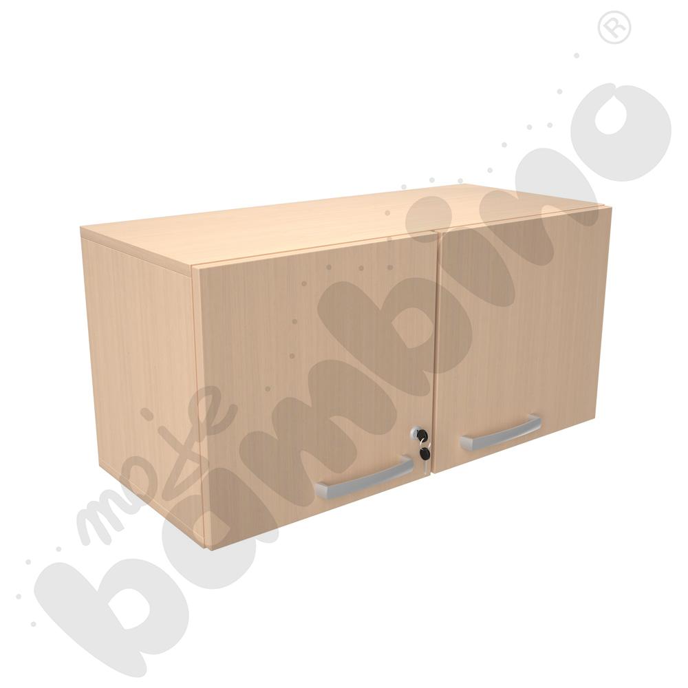 Szafka wisząca Grande S szeroka, drzwiczki z zamkiem – klon jasny