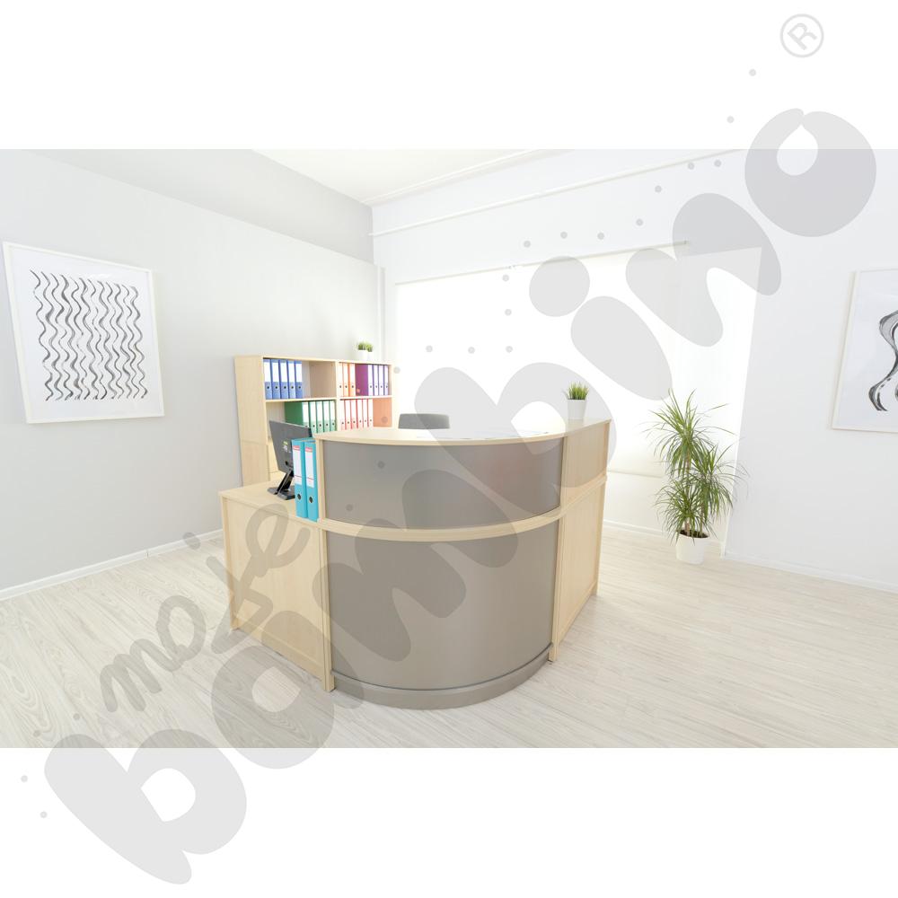 Narożna lada recepcyjna - klon 375