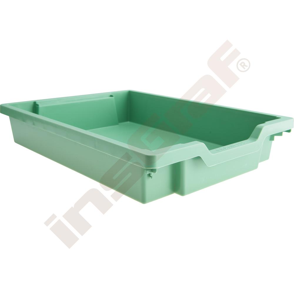 Úložný box 1 - plytký, zelený pastel