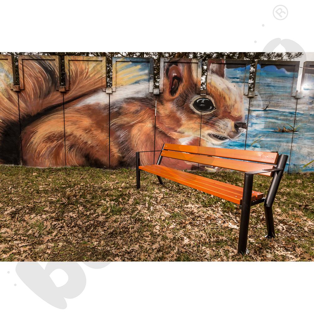 Ławka dziecięca Śmiałek, mahoń