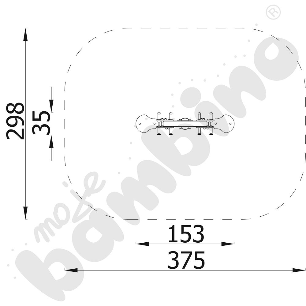 Ważka na sprężynie Urbi C na podstawie metalowej