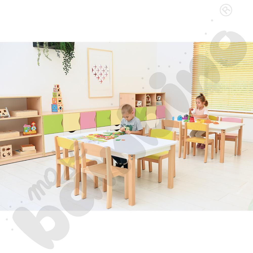 Krzesło Filipek PASTEL żółte, rozm. 2