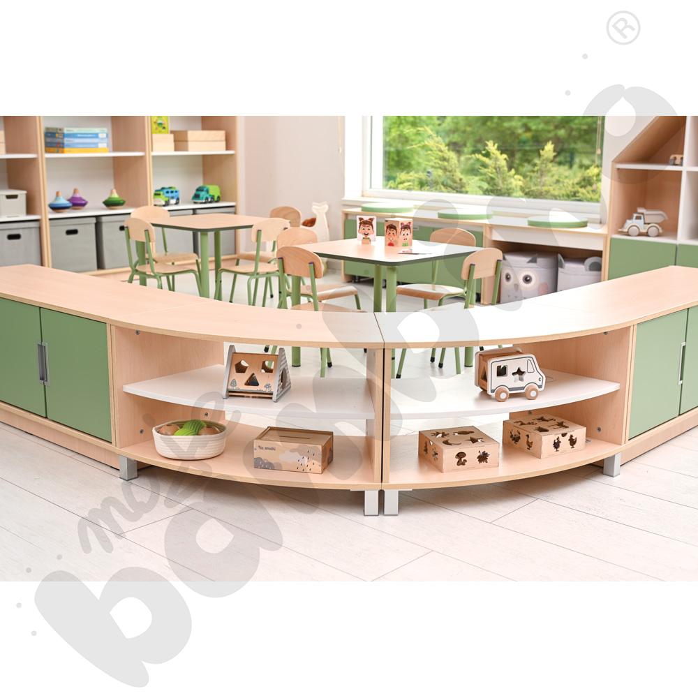 Quadro - szafka 1/8 koła S na nóżkach, klon jasny