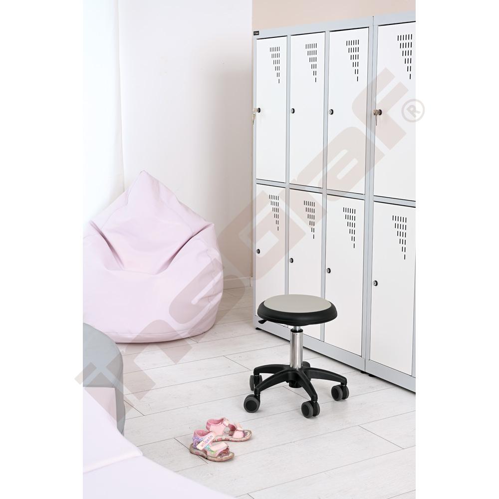 Stolička Genito, výška 38-48 cm - sivá