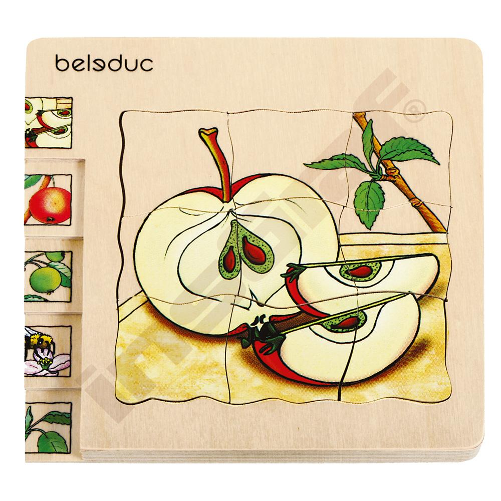Edukačné viacvrstvové puzzle - jablko