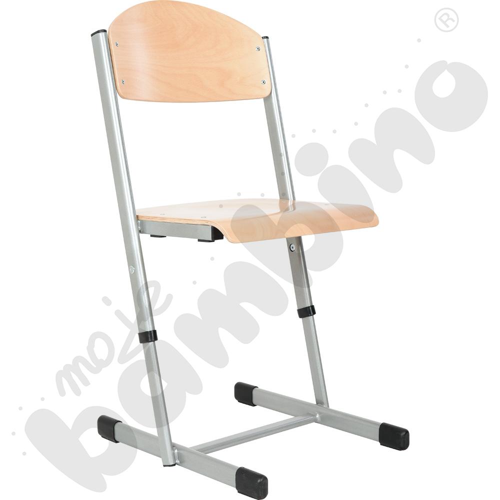 Krzesło T 3 w 1 z regulowaną wysokością rozm. 4-6 aluminium