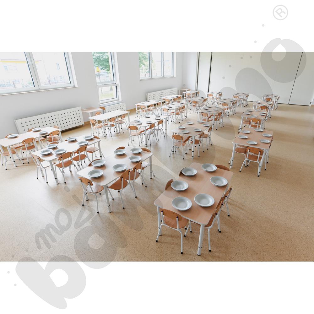 Blat Quadro klon jasny prostokątny, białe obrzeże