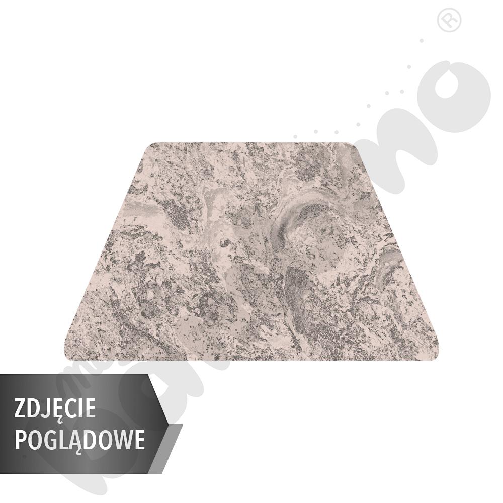 Stół Cichy trapezowy 140x70x80x70, beżowy, zaokrąglony, rozm.1 z 2 kółkami