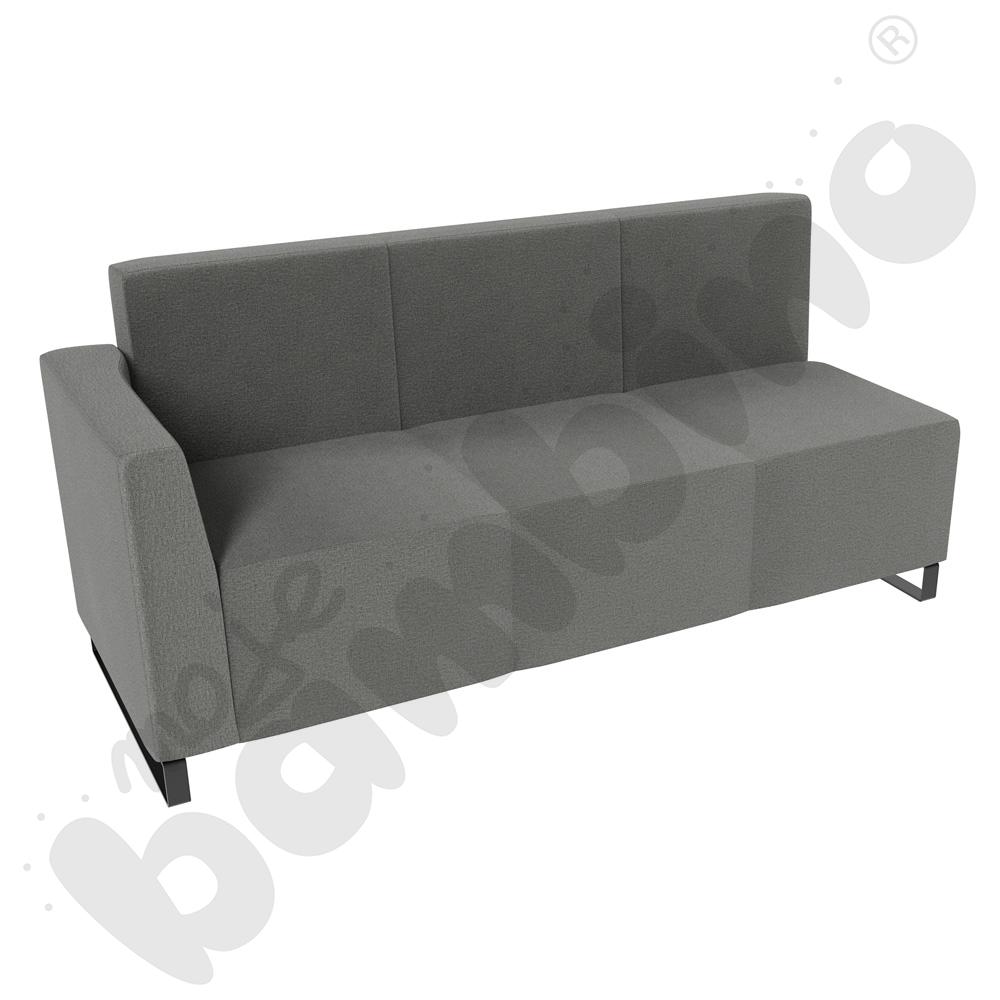 Sofa Universum 3-os. wys. 82 cm, bok niski lewy, tkanina KG22