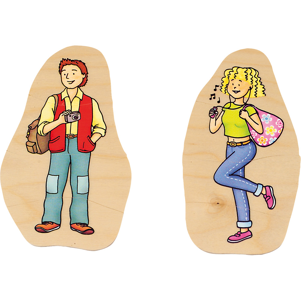 Edukačné viacvrstvové puzzle - babka a dedko
