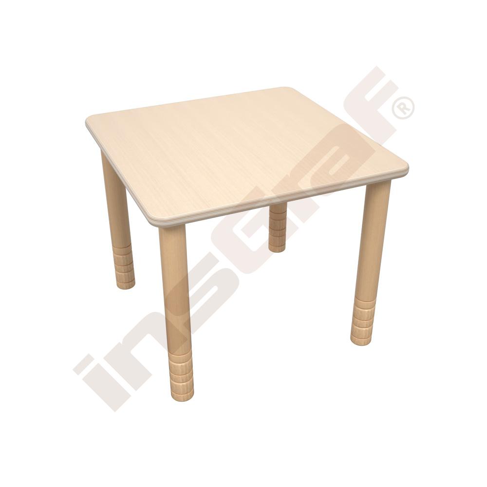 
Flexi Quadratischer Tisch 60 x 60 cm, hvstb. 58-76 cm, HPL Ahorn Royal

