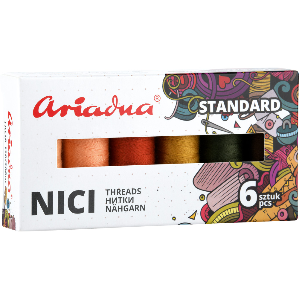 Zostava šijacích nití TALIA AUTUMN, 6 farieb