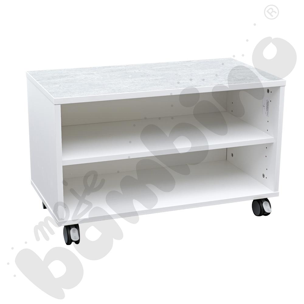 Quadro - szafka cicha S z 1 półką na kółkach, biała