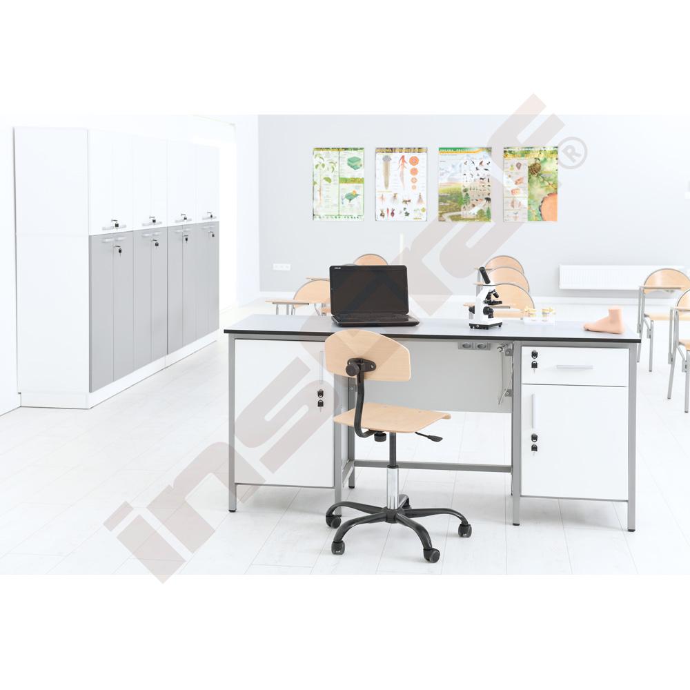 Laboratorní stůl LAB 1800 x 600, pracovní deska HPL šedá – základní verze