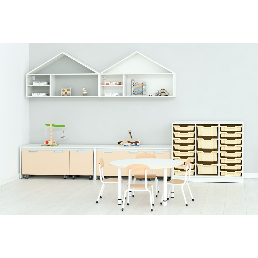 Quadro - úložný box - veľký, béžový