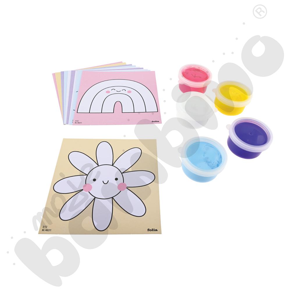 Farby do malowania palcami - tęcza