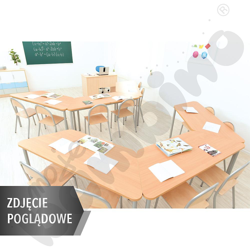 Stół Mila trapezowy 160x70x100x70, brzoza, zaokrąglony, rozm. 1