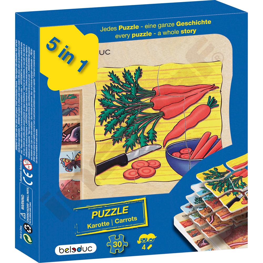 Edukačné viacvrstvové puzzle - mrkva