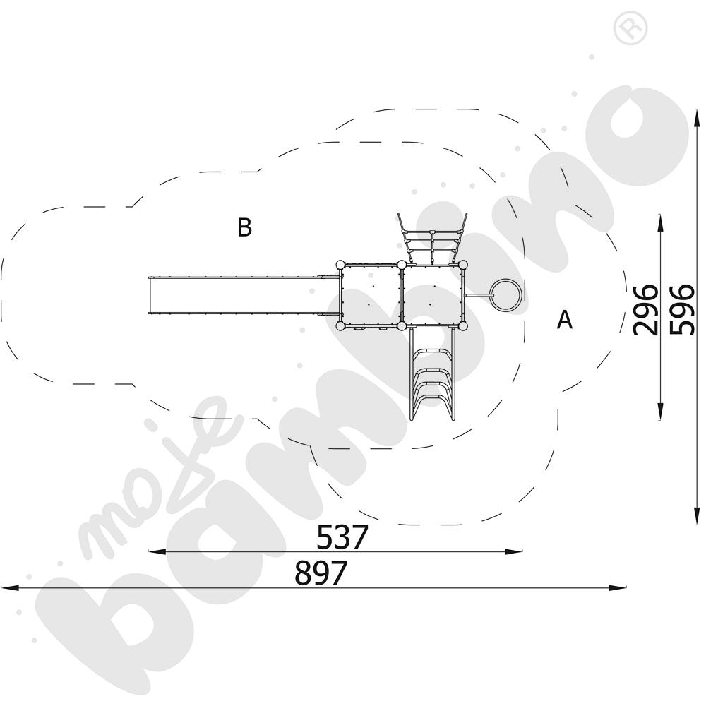 Orbis - platforma 13, drewniane słupy