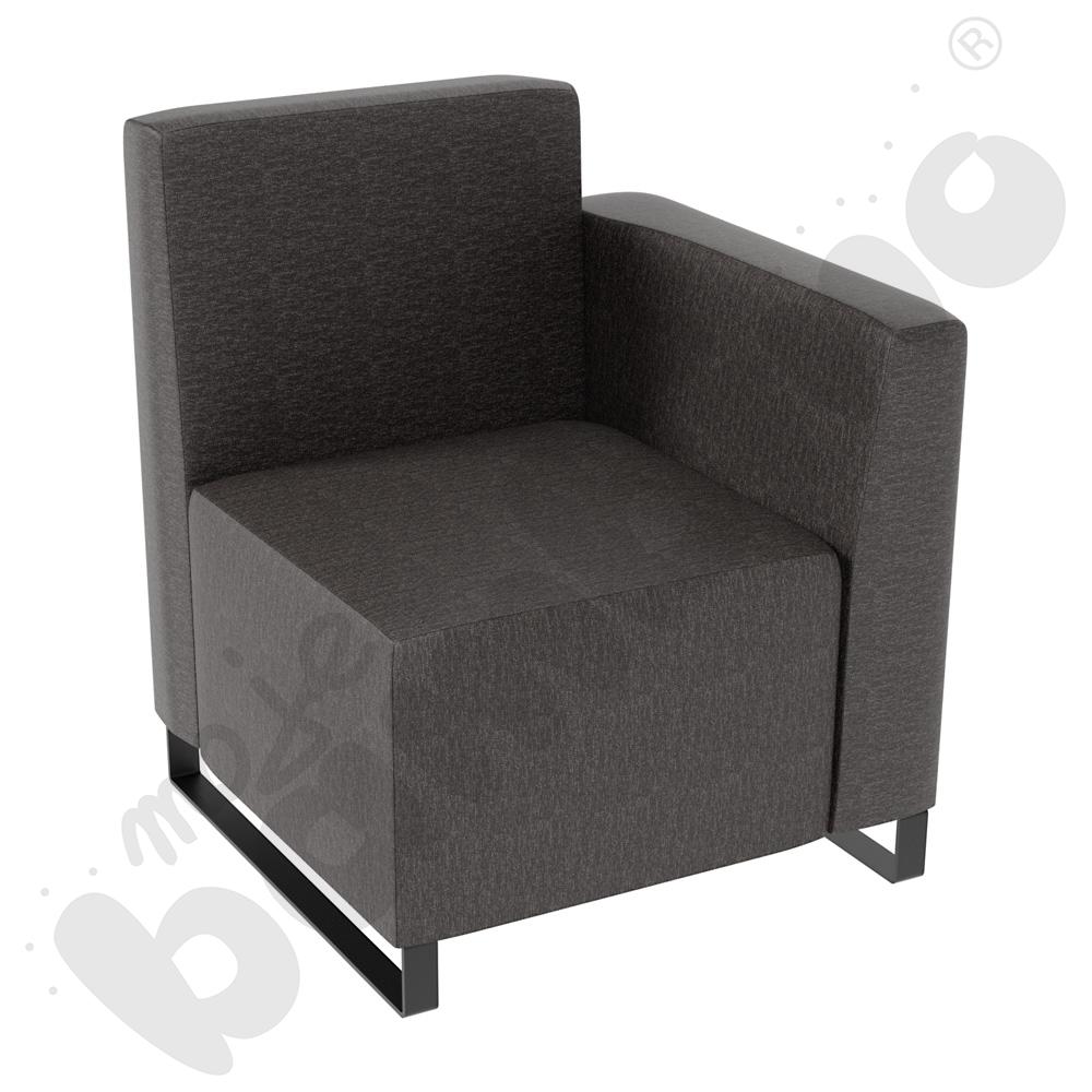 Fotel Universum wys. 82 cm, bok niski prawy, tkanina RO34