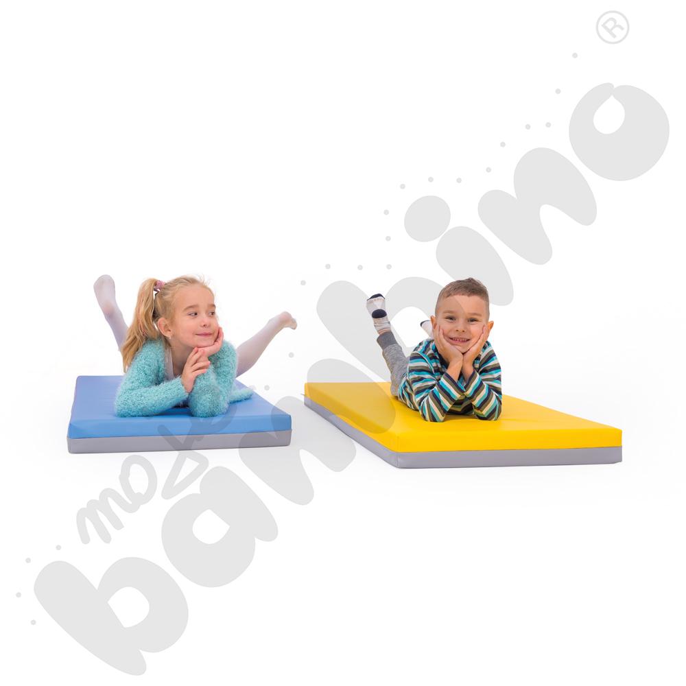 Materac żłobkowy żółto-szary