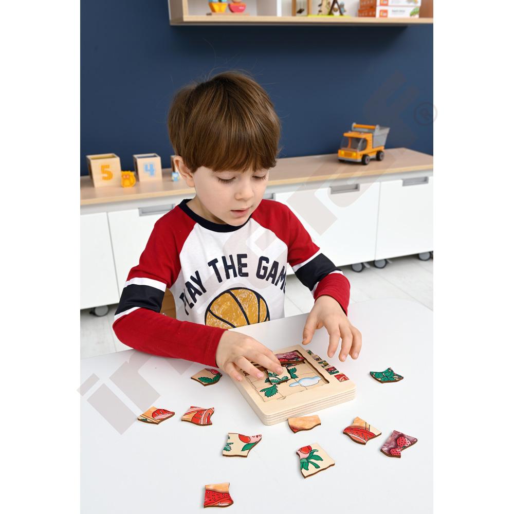 Edukační vícevrstvé puzzle - jahoda