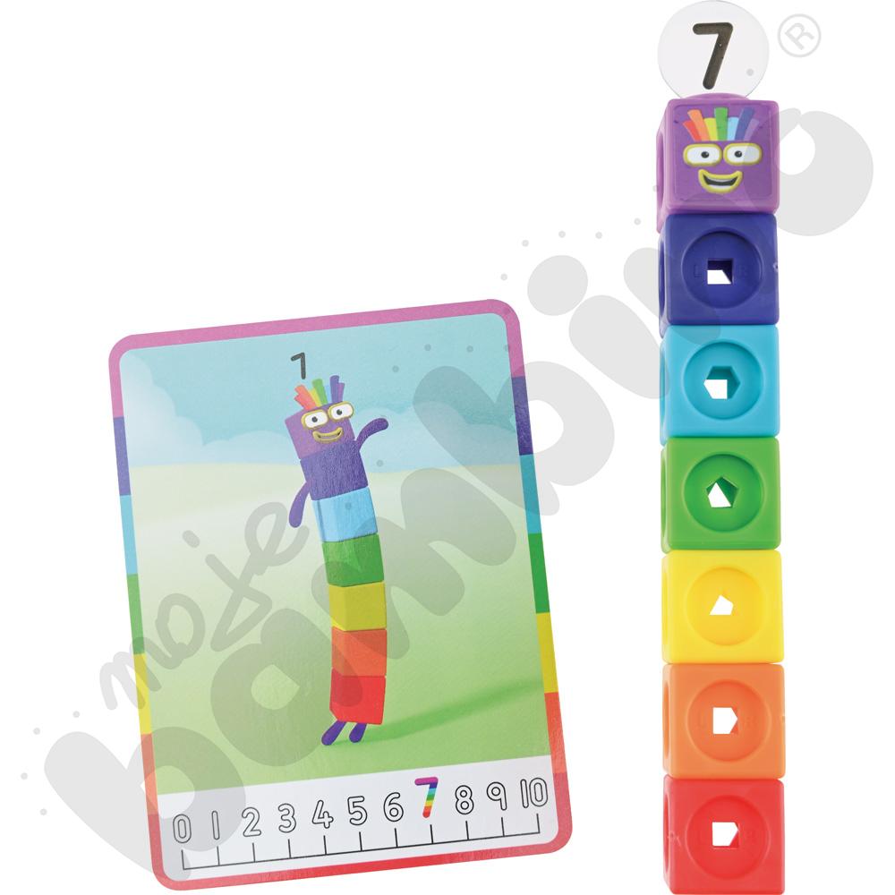 Kostki matematyczne z kartami działań 1-10 