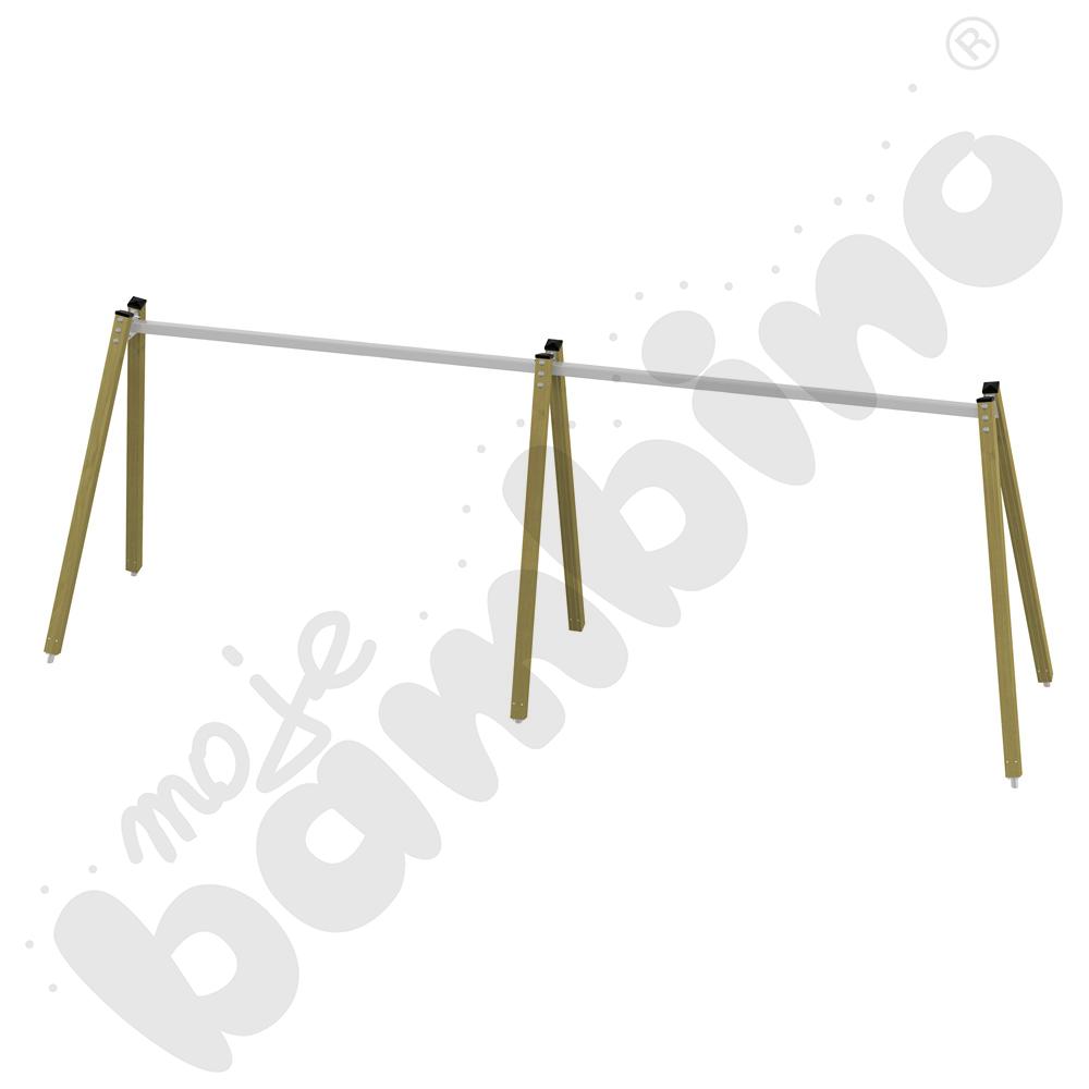 Huśtawka poczwórna drewniana Triangulo/ bez zawiesi