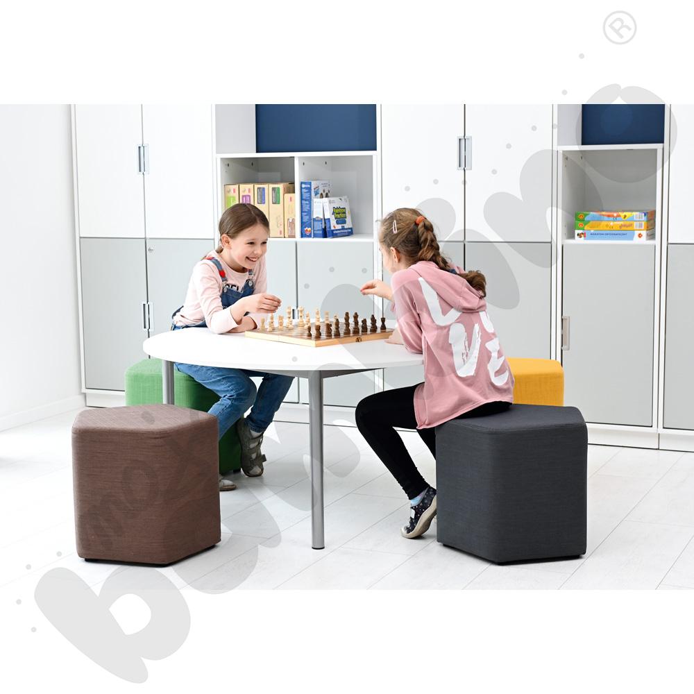 Pufa Inflamea 1 pięciokątna brązowa