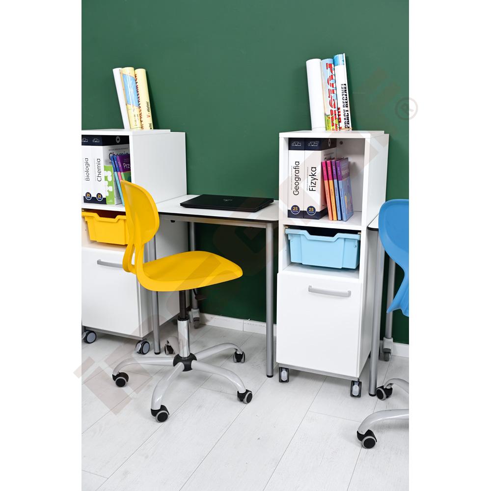 Grande Schreibtischrollschrank B, Ordnerfach vorn, T 50, H 111 - weiß