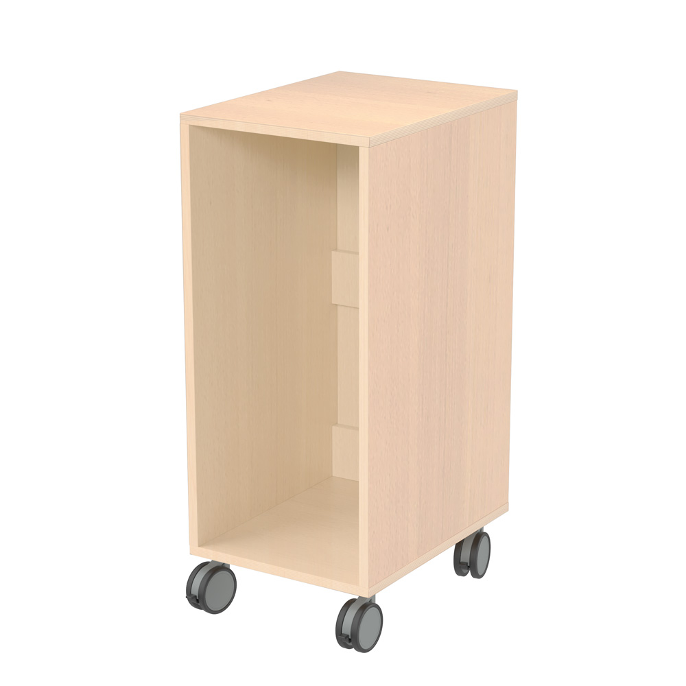 Flexi regál D na plastové úložné boxy- 1 stĺp - s kolieskami