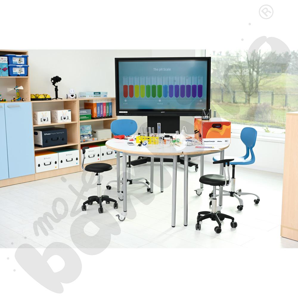 Krzesło Genito z oparciem, wys. 38-48 cm - czarne