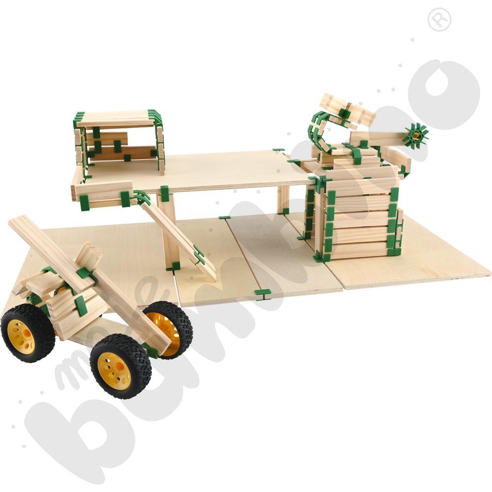 Join Clips - zestaw drewnianych klocków, 566 elem.  