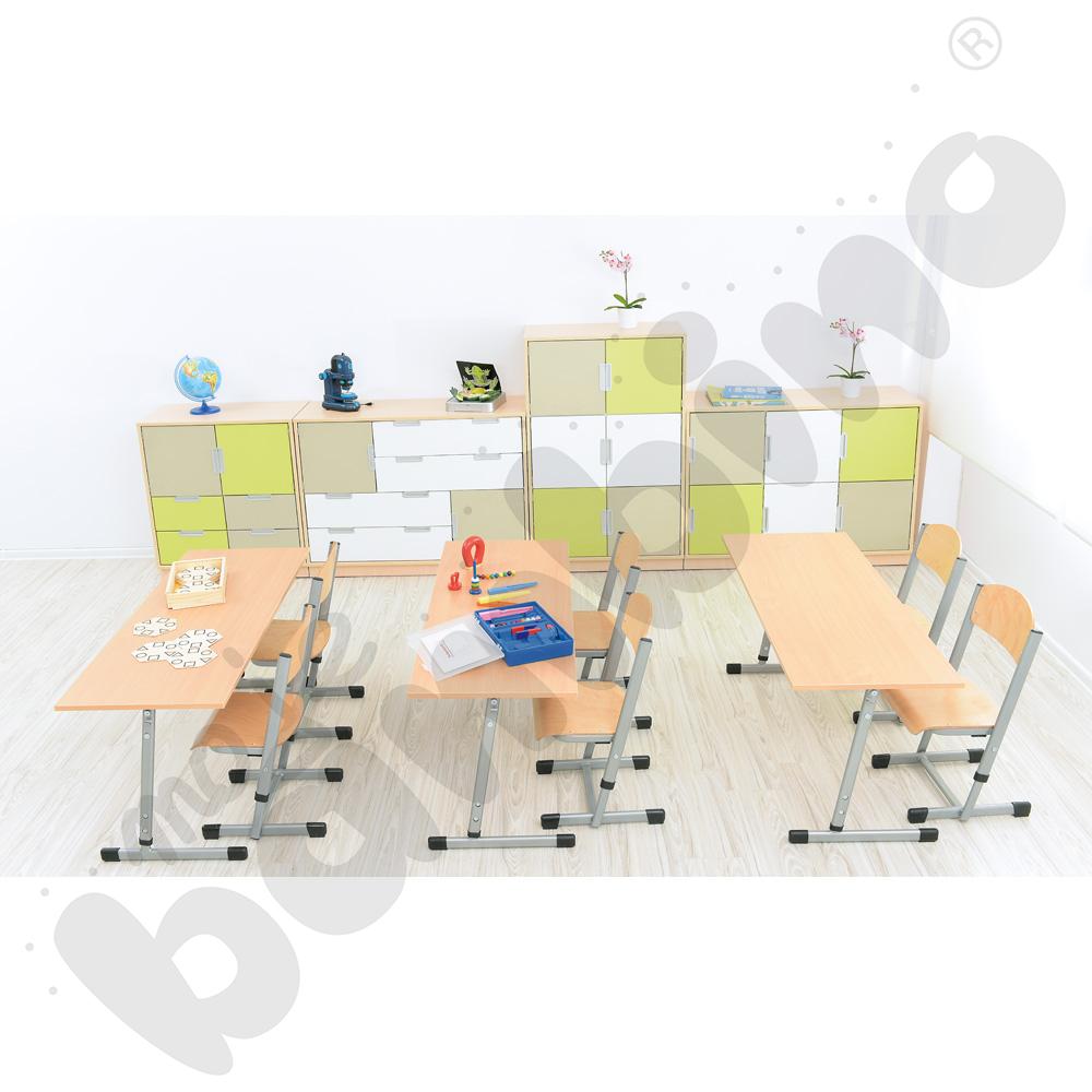 Krzesło T z regulowaną wysokością rozm. 5-6 aluminium