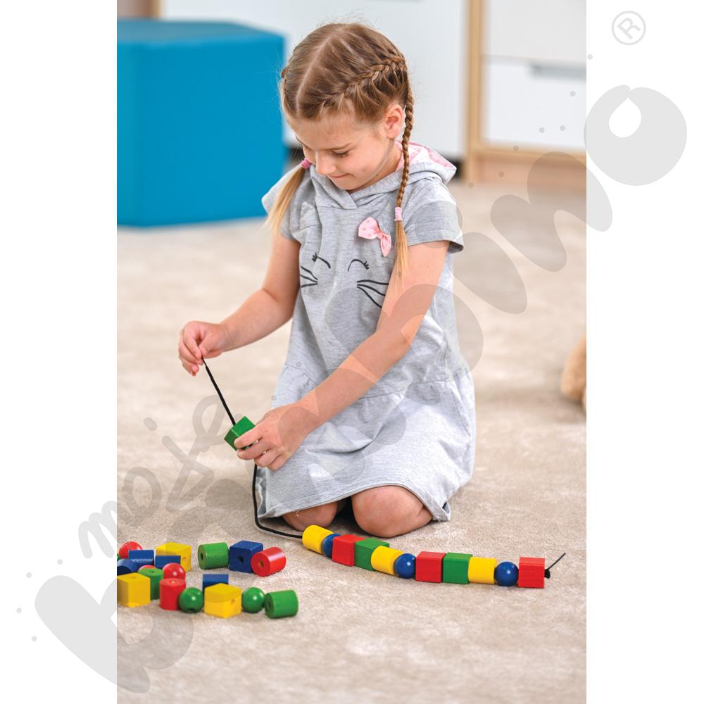 Duże drewniane korale