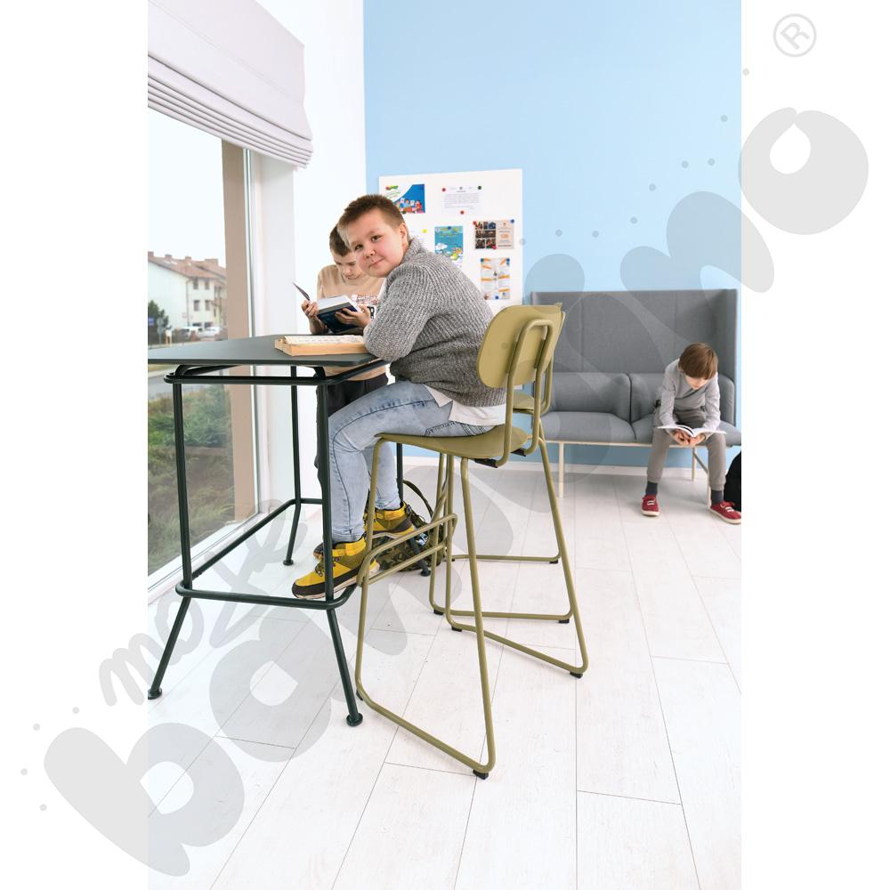 Stół wysoki New School ciemnozielony