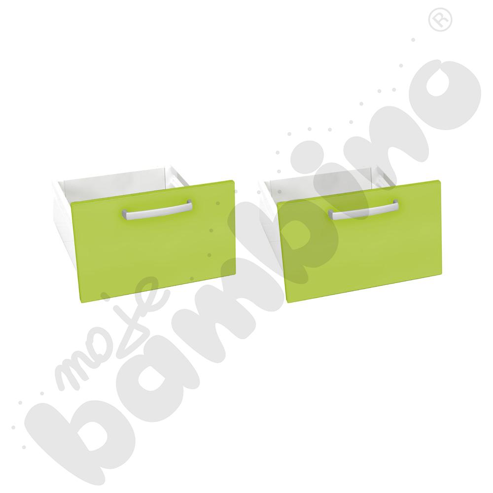 Szuflady wysokie do regału Grande M głębokiego, 2 szt. - zielone