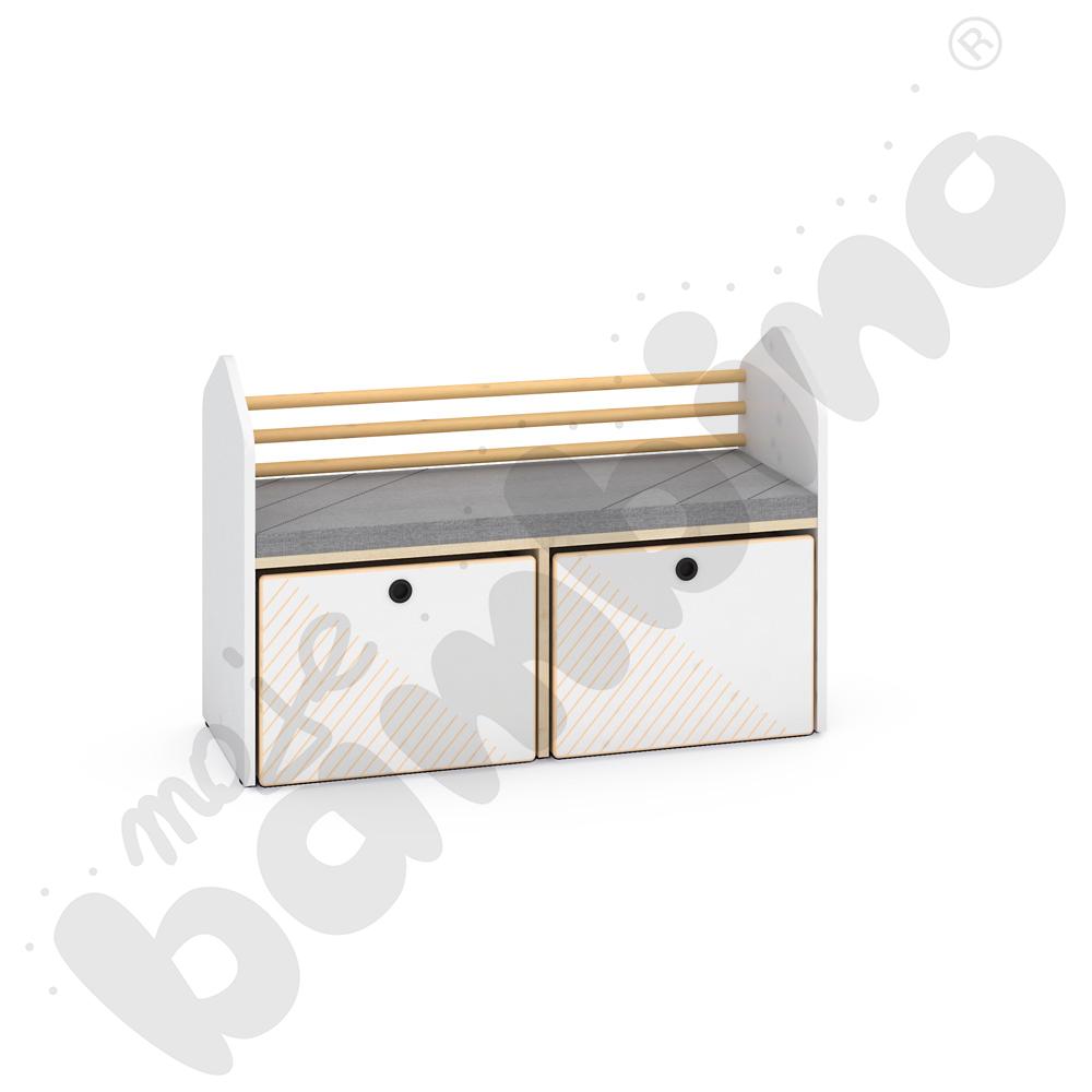 Szafka z siedziskiem FLO biała