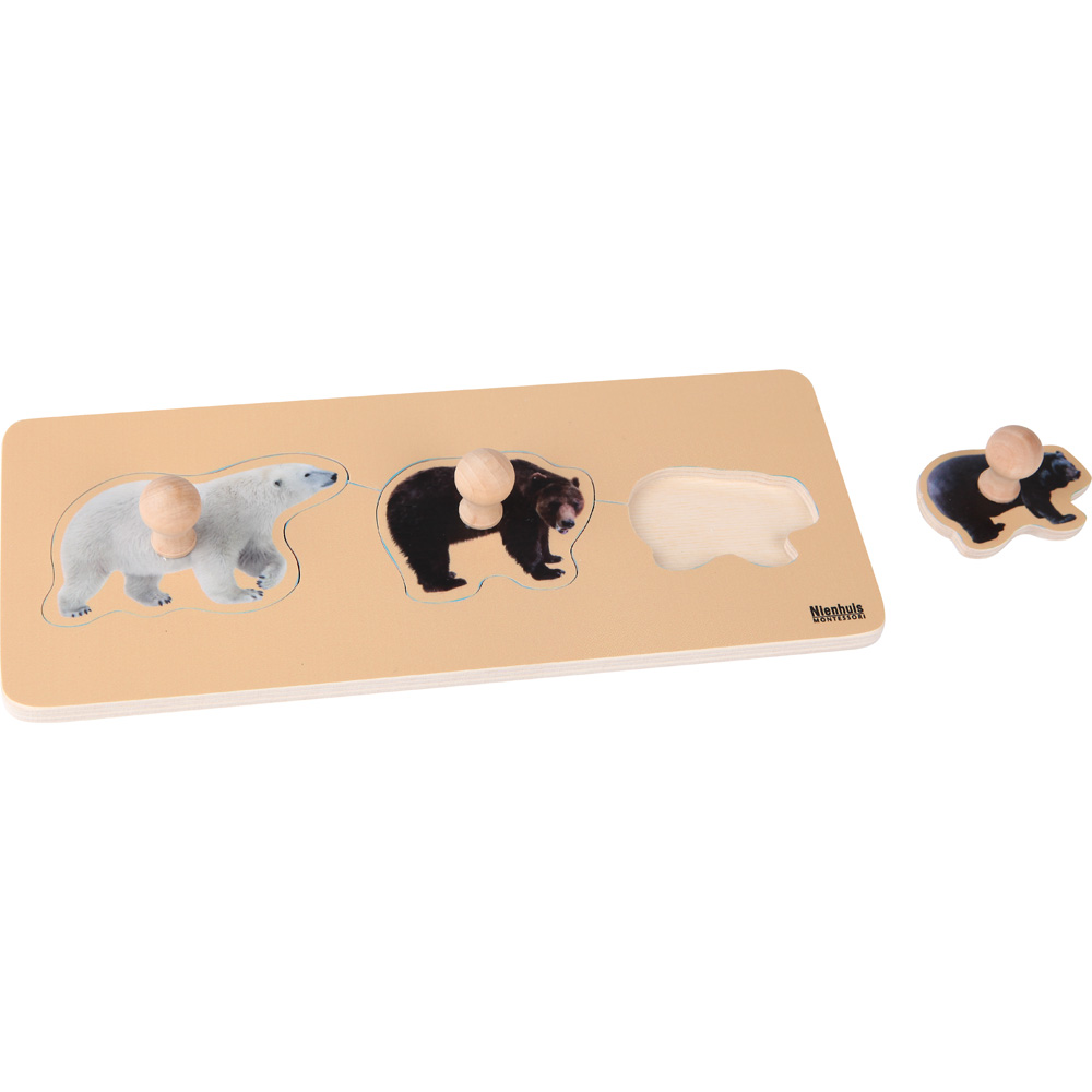 Puzzle pre najmenších - Montessori- 3 medvede