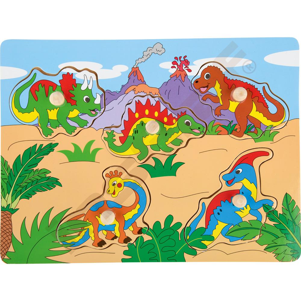 
Holzeinlegepuzzle - Dinosaurier
