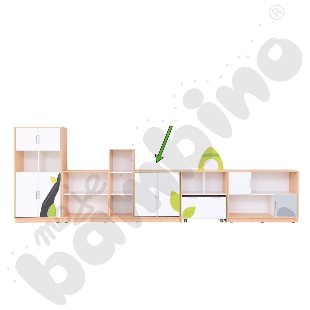 Quadro - szafka Flora M z 1 półką i drzwiami, 90 st., cichy domyk – klon jasny