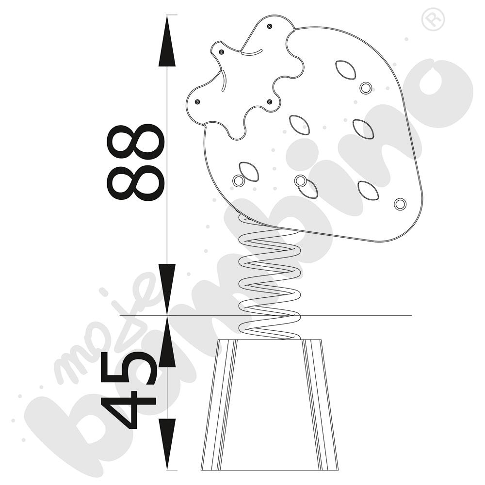 Sprężynowiec Truskawka na podstawie betonowej