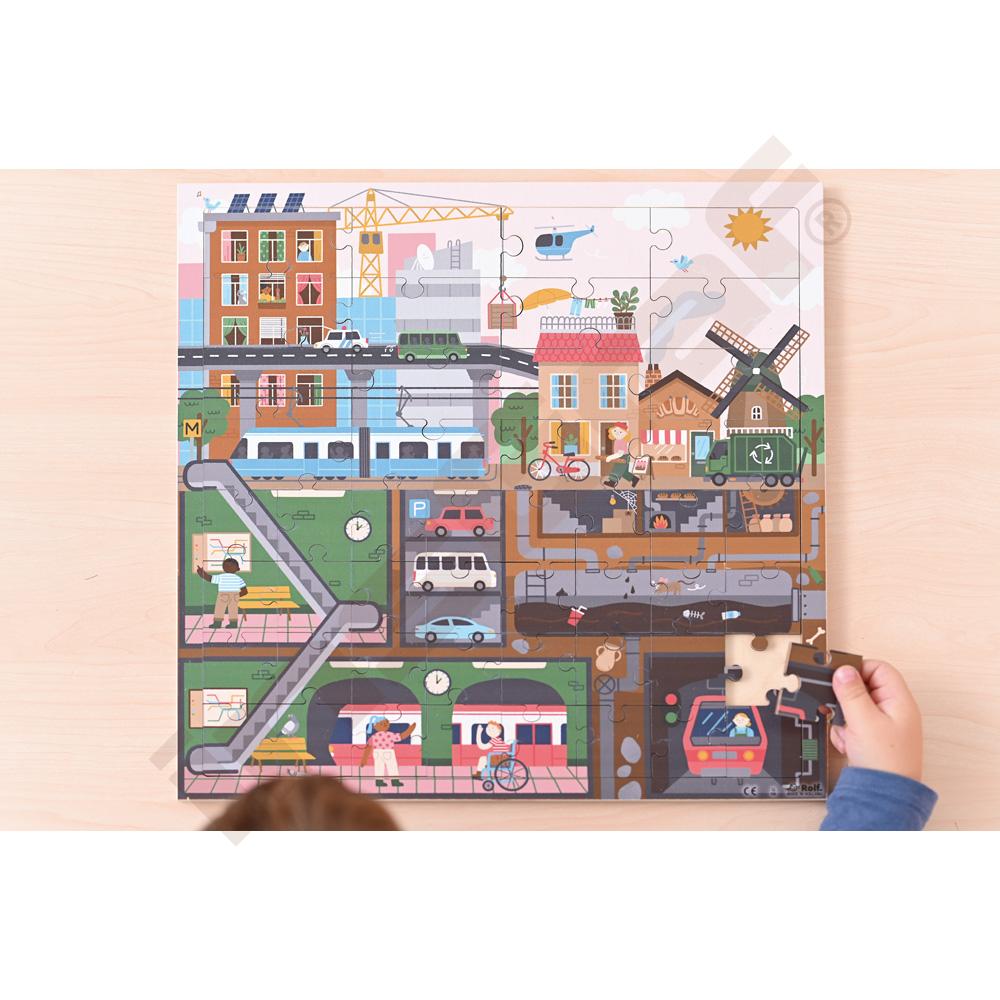 Puzzle Nad a pod zemou - mesto